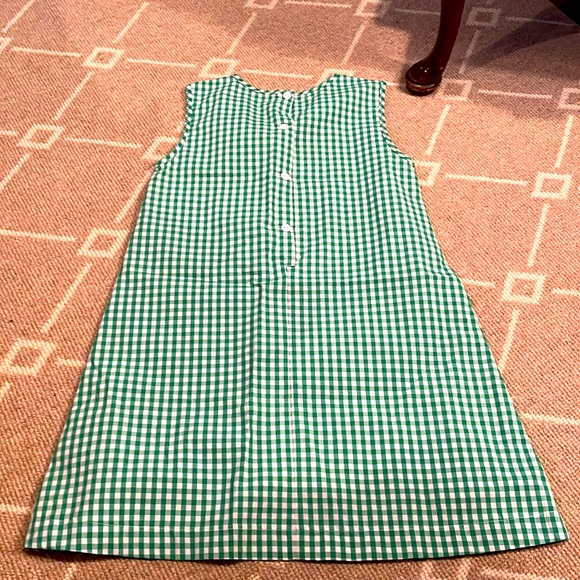 Posh Pickle girls green gingham check shift dress sz 8 - Picture 2 of 5